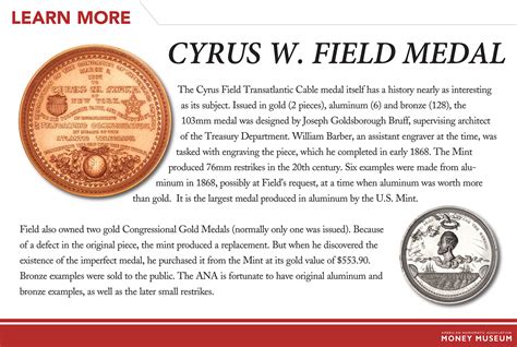 Cyrus W. Field and the Transatlantic Cable - American Numismatic ...