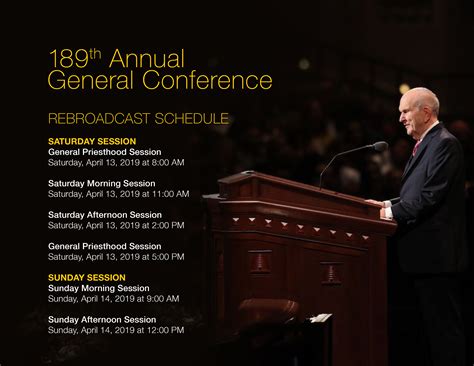 Broadcast Schedules of the 189th Annual General Conference
