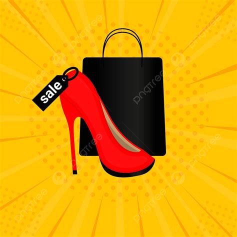 Stylish Pop Art Banner For Womens Shoe Sale With Cheerful Design On A ...
