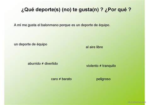 Los deportes: English ESL powerpoints