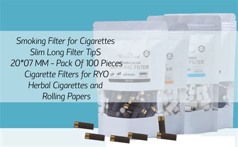 White Leaf Clove Flavoured Smoking Filter for Cigarettes Slim Long ...