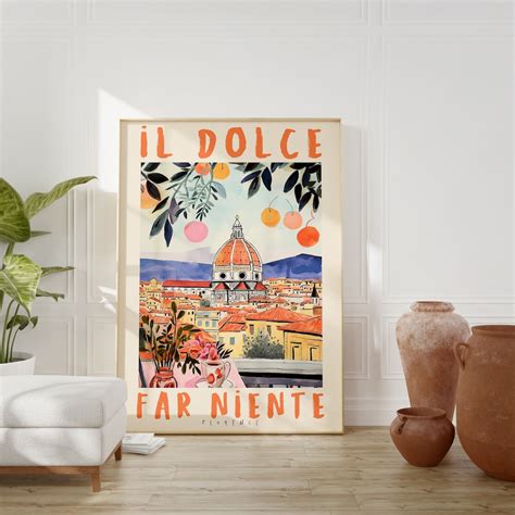 Il Dolce Far Niente Florence Italy Rolled Poster Italian - Etsy Canada