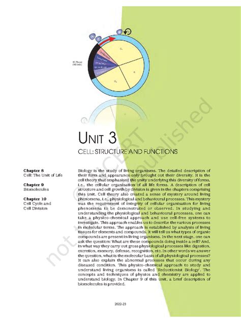 CELL UNIT OF LIFE: STRUCTURE & FUNCTIONS (Chapters 8-10) - Studocu