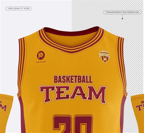 Men’s Full Basketball Kit Crew-Neck Jersey Mock up on Behance