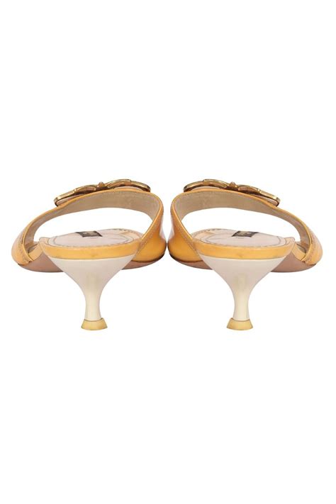 Louis Vuitton Mustard Butterfly Sandals