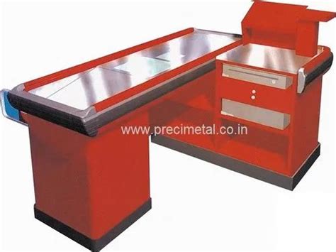 Checkout Counter - Stainless Steel L Shape Supermarket Cash Counter for ...