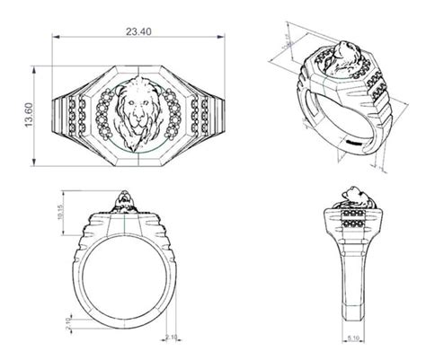 Order Men's Ring Malachi in Round cut 0.3 Carat White Silver Diamond ...