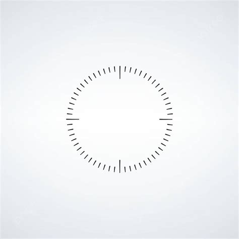 Blank Clock Face With Hours And Minutes Element Timer Simple Vector ...
