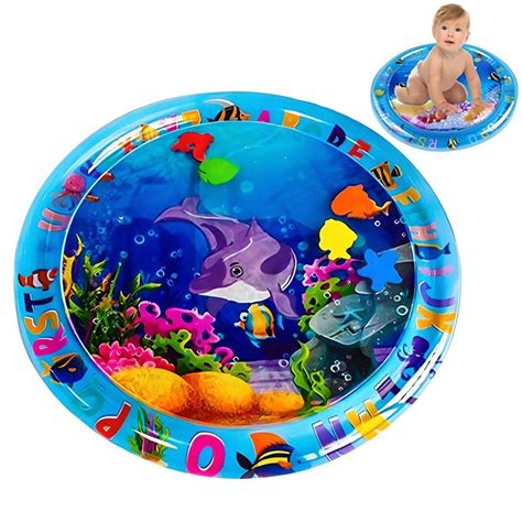 Toddly SplashCircle Round Tummy Time Water Mat Baby Sensory Play Mat ...