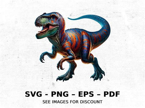 Buy Dinosaur Allosaurus Dino SVG PNG Clipart Sublimation Transparent ...