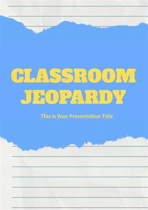 Jeopardy Board Template – Free Google Slides Template - NEW!
