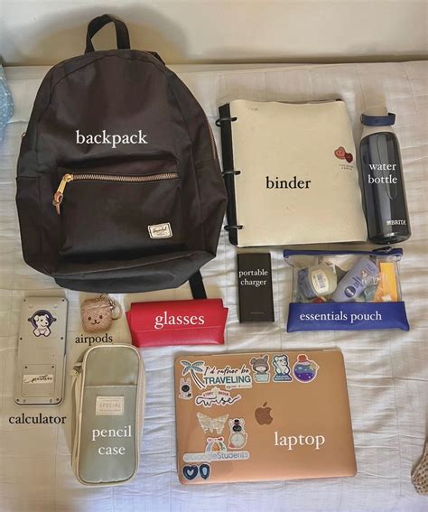 Whats in my bag college student edition – Artofit