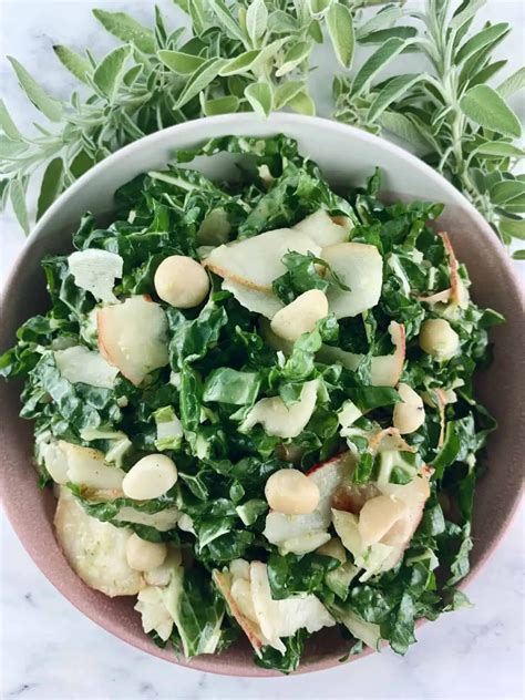 Swiss Chard Salad with Pears and Manchego