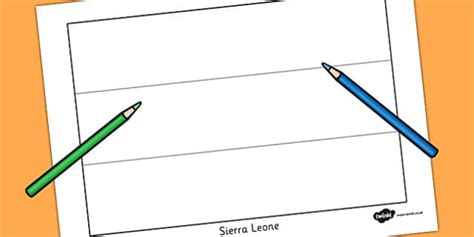 Sierra Leone Flag Colouring Sheet
