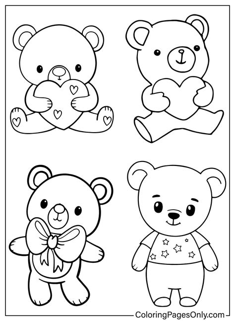 89 Teddy Bear Coloring Pages - ColoringPagesOnly.com