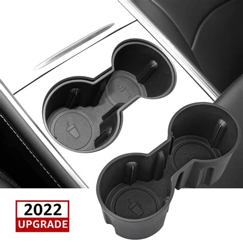 Buy BASENOR Tesla Model Y Model 3 Cup Holder Insert 2022 2021 Upgrade ...