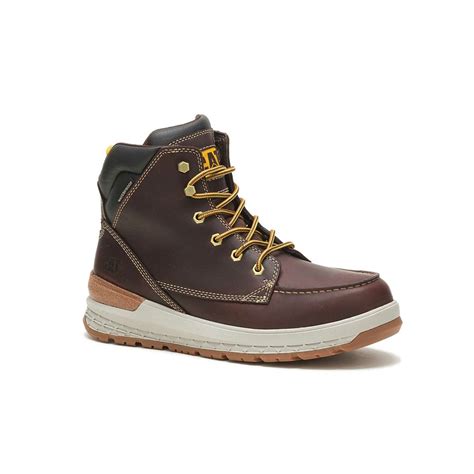Caterpillar Work Boots India Sale - Impact Waterproof Men Brown