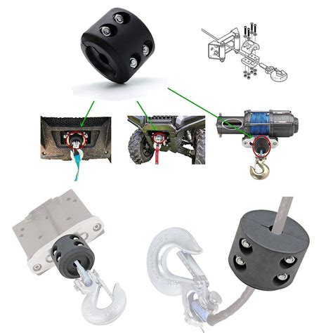 FidgetGear Universal Rope Line Saver Rubber Winch Cable Hook Stopper ...