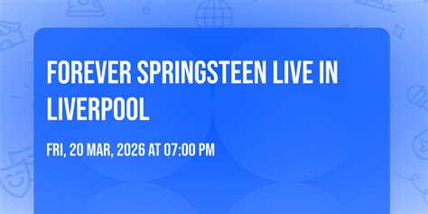Forever Springsteen Live in Liverpool , Camp and Furnace, Liverpool ...