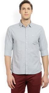 French Connection Men Solid Casual Grey Shirt - Buy Grey French ...