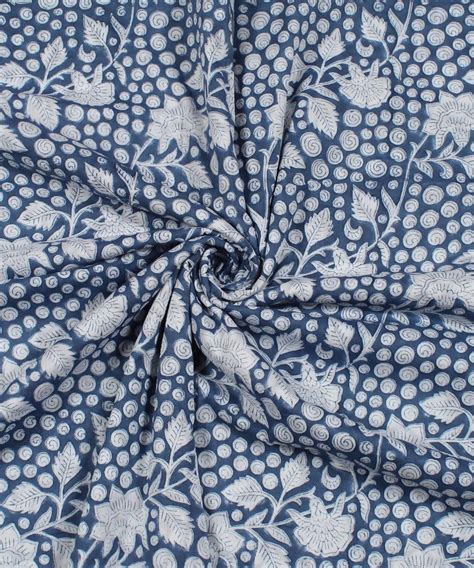Handblock Dabu Print Cotton Indigo Fabric – GoSwadeshi