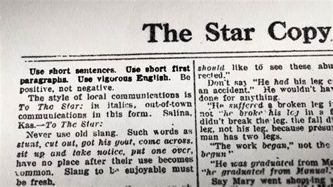 Image result for Hemingway Writing Example