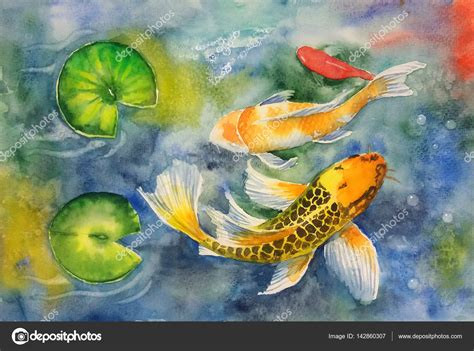 Watercolor Koi Fish
