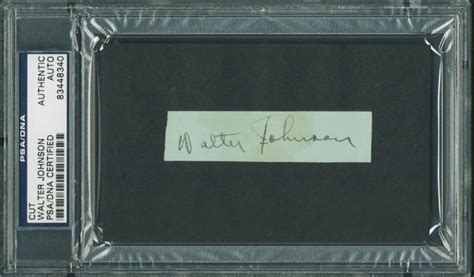 Lot Detail - Walter Johnson Signed Album Page Segment (PSA/DNA ...