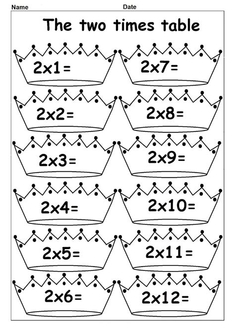 Free Printable 2 Times Table Worksheets | 101 Activity