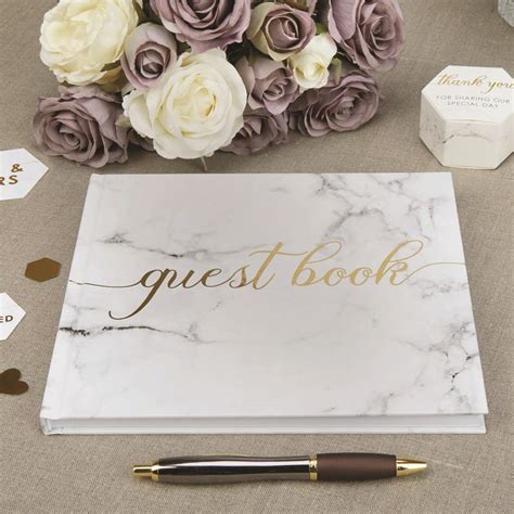 wedding guest book with gold foil by 2by2 creative | notonthehighstreet.com