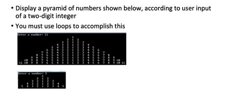 Print the Pyramid of Numbers Using for Loops 的图像结果