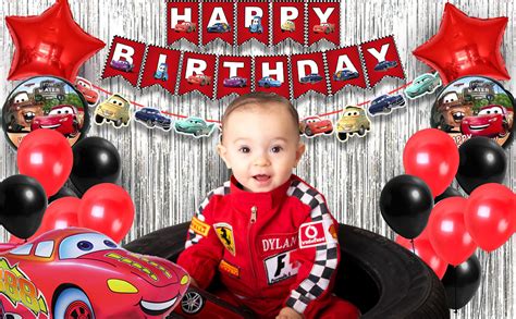 Party Propz Car Theme Decoration for Birthday - 51 Pcs, Mcqueen Car ...