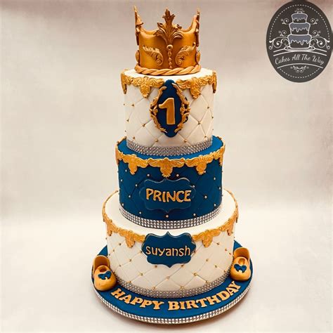 3-Tier Prince and Crown Theme Cake – Cakes All The Way
