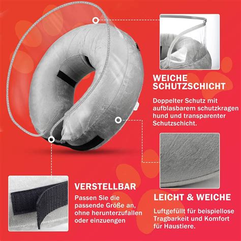 Aschpas Inflatable Break Ruff Dog & Cat Collar - Protective Layer for Long Snouts | Leak ...