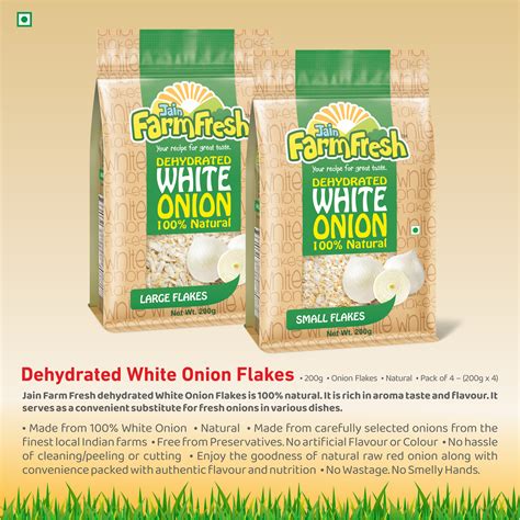 Jain Farm Fresh Dehydrated White Onion Flakes – Jain Farm Fresh Foods Ltd