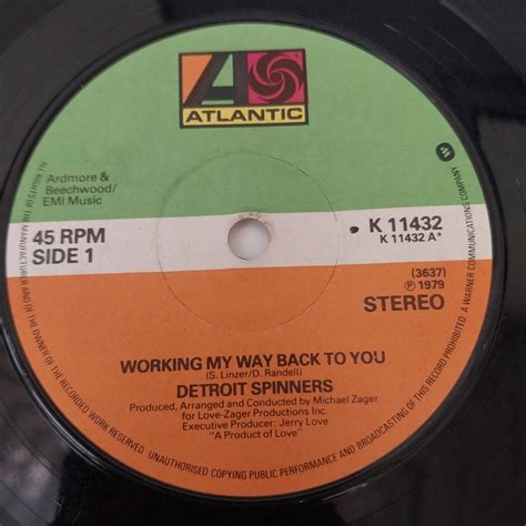 Buy Spinners - Working My Way Back To You | Musiccircle – MusicCircle