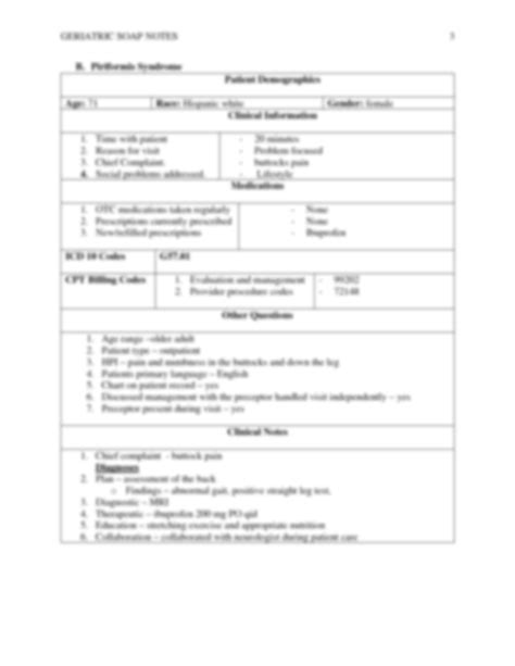 Image result for Example of Comprehensive Geriatric Soap Note