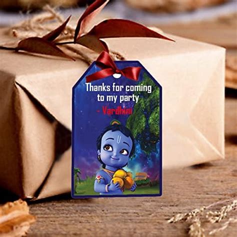 Wonder Party Props Krishna Theme Happy Birthday Thank You Tags with ...
