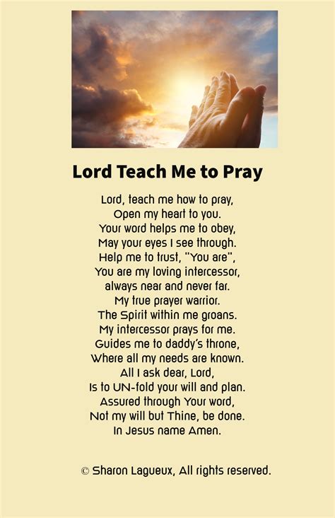 Lord Teach Me to Pray - Christian Quotes