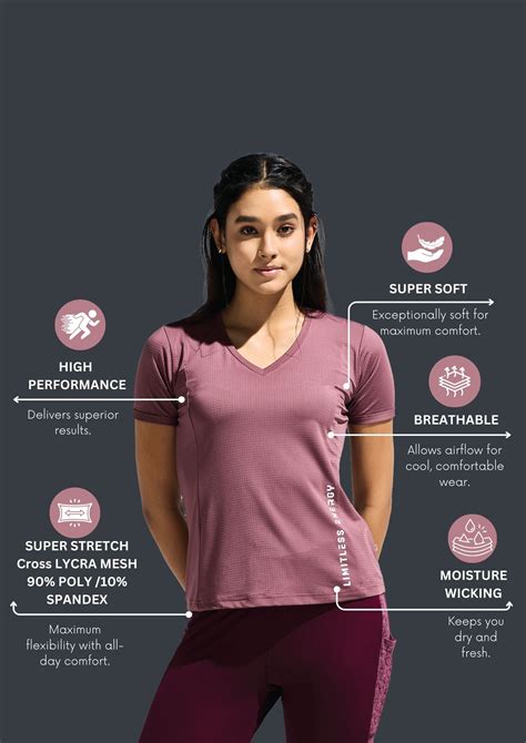 Stylish Women's V Neck cut & sew super stretchable Top for Ultimate ...