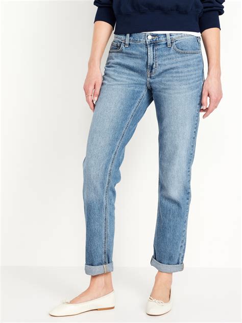 Mid-Rise Wow Boyfriend Straight Jeans | Old Navy
