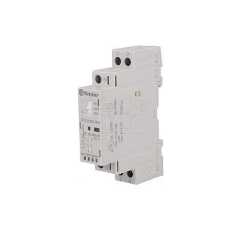Contacteur 1NO + 1NC 25A 230V AC/DC, AgSnO2, indicateur méca + LED + sélecteur