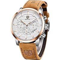 BENYAR Leather Luxury Chronograph Men Watch (Gold Dial, Gold Colored ...