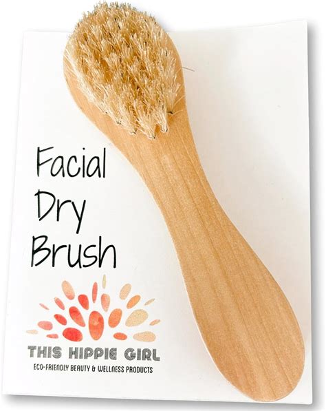 This Hippie Girl Facial Dry Brush — Natural Bristle Face Brush for Exfoliating, Dry Brushing ...
