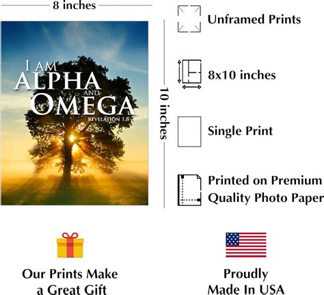 AMERICAN LUXURY GIFTS Alpha & Omega - Christian Wall Decor, Sunrise ...