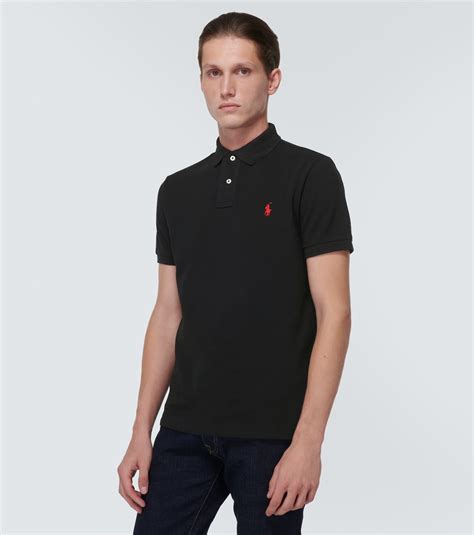Black ralph lauren polo shirt mens online