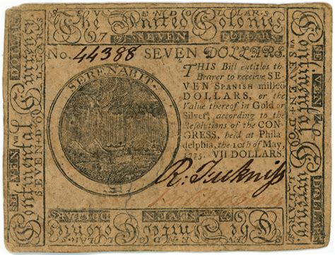 7 Dollars ("Continental Currency" - United Colonies) - United States ...