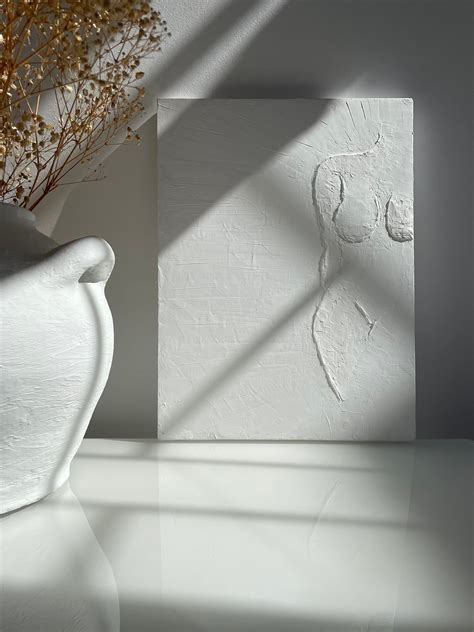 Female Torso Silhouette, Plaster Art on Canvas, Arch Textured Abstract ...