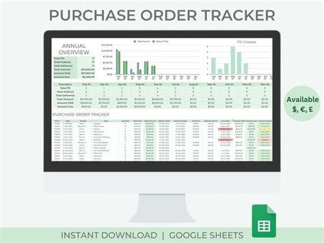 Image result for Purchase Order Tracking Spreadsheet