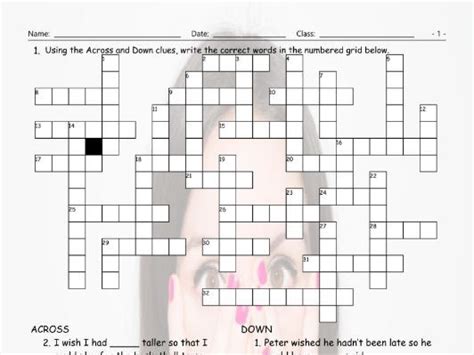 Regret Modal Verbs Crossword Puzzle | Teaching Resources